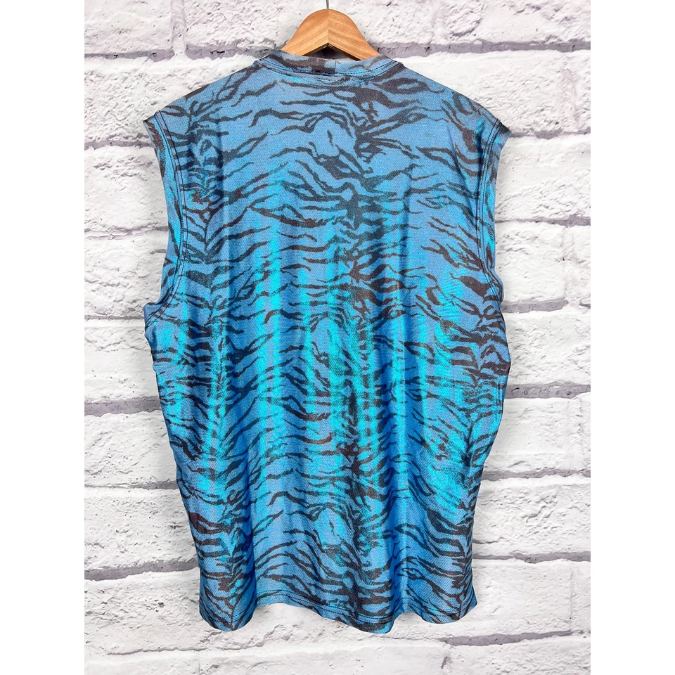 Camiseta sin mangas Lip Service para mujer XL vintage Y2K gótica punk rave glamour rayas de tigre Foto 4 de 4