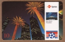 10u Soccer Int'l: World Cup USA Rose Bowl Los Angeles CA. 04/94 USED Phone Card