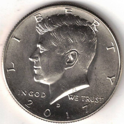 2017-D Brilliant Uncirculated Copper-Nickel Clad Copper Strike Half Dollar Coin!
