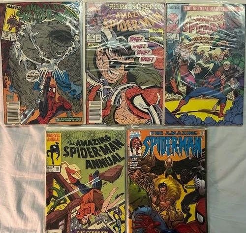 Amazing Spider-Man (Marvel): 328, 339, Ann #18, plus 3 more, (VG or better)