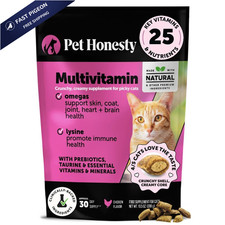 Cat Multivitamin Crunchy  Creamy Chews - Treats for Health 30 Day Supply