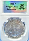 1886-P  Morgan Silver Dollar ~GEM UNC and  Cartwheel Luster #179