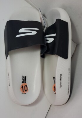 Skechers/Goodyear Hyper Burst Slides Sandals Women's 10 Black