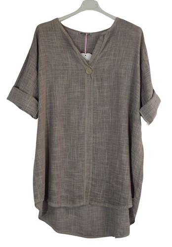 Oversized Italian Cotton Tunic Lightweight Breathable Summer Tunic Top Loose Fit - Picture 17 of 23