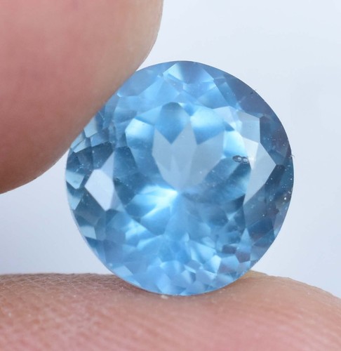 4.40 Ct Natural Bi-Color Parti Sapphire Flawless Round Certified Loose Gemstone