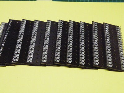 10 Stück 36-fach 2-reihig Paxolin Miniatur 6,3 mm Pitch Tag Streifen Gruppe Karton 192 g 882