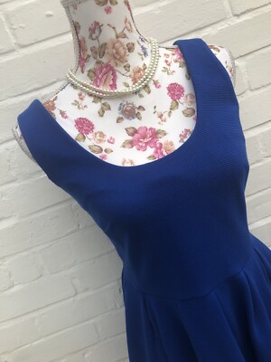Banana Republic Skater Dress UK 8 US 4 Cobalt Blue Ribbed Summer Small | eBay Banana Republic Skater Dress UK 8 US 4 Cobalt Blue Ribbed Summer Small | eBay