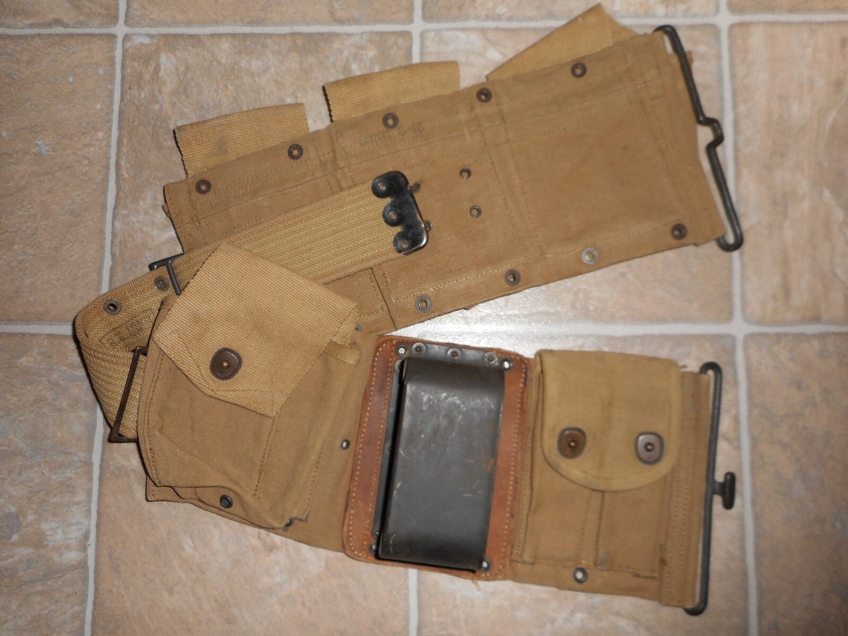 米軍　実物,　バーガンナー　弾薬ベルト(BAR/M1918）　官給品　ビンテージ 米軍実物 バーガンナー 弾薬ベルト (BAR/M1918製） ベルト