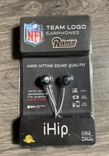 NEW SEALED LA St. Louis Rams iHip Team Logo Audio Earphones Earbuds iPod iPhone