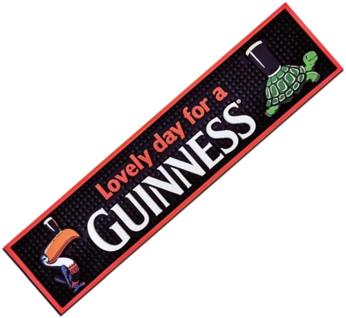 Guinness Gilroy Toucan PVC Bar Spill Mat 500mm x 125mm