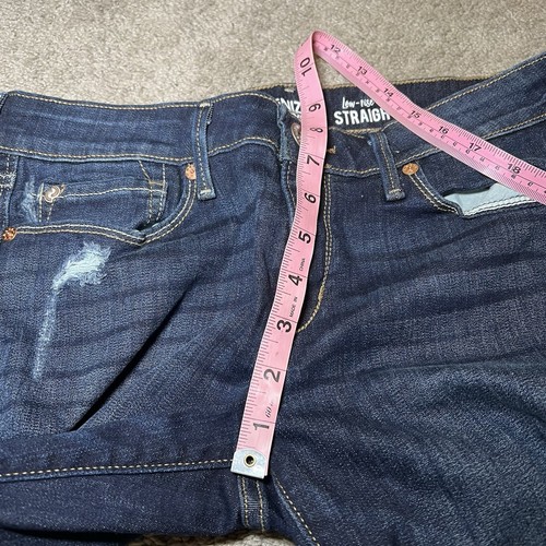 Denizen Levi’s Womens Straight Fit Jeans Blue Size 9 Distressed Low-Rise Pant - Picture 8 of 9