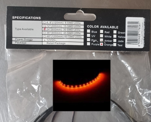 Lamptron Flexlight Pro 24" 30 SMD LEDs Orange 6900628176061 - Picture 2 of 2