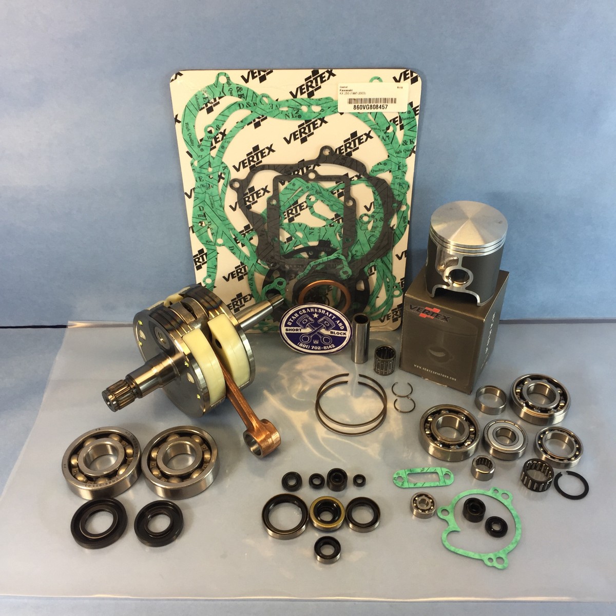 FOR KAWASAKI KX 250 ENGINE REBUILD KIT CRANKSHAFT, PISTON - Foto 9