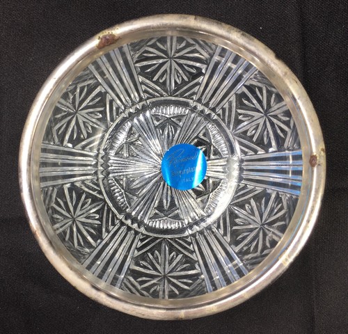 Cuenco y cuchara vintage de salsa Raimond placa de plata de vidrio Italia 241 - Imagen 21 de 22