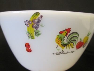 Fire King Anchor Hocking MISPRINT on CHANTICLEER Rooster Chicken