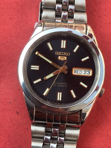 Vintage Seiko 5 Automatic 21 Jewels 7s26-00X0 Day/Date Japan Men's Watch - 第 5/17 張圖片