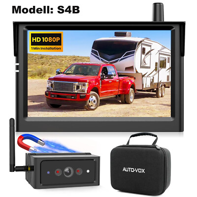 AUTO-VOX Kabellos Magnetische Rückfahrkamera mit Tragetasche & 5'' 1080P Monitor
