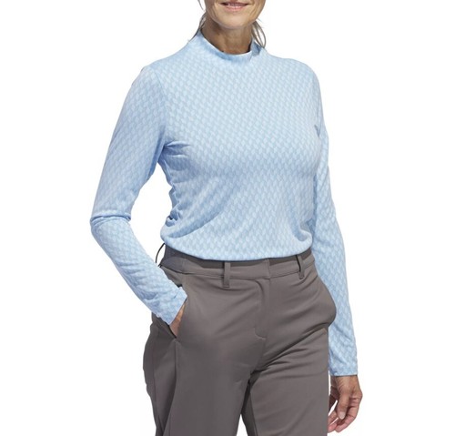 adidas Women's Ultimate365 Tour Size M Mock Neck Long Sleeve Golf Polo - Picture 4 of 14