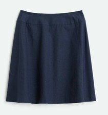 Nic  Zoe Women's Solid A-Line Wonderstretch Pull-On Skirt LH2 Navy Medium NWT