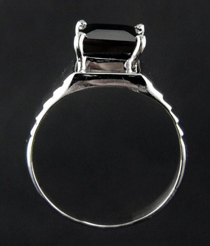 6 Ct Lab Created Black Diamond Ring in Sterling Silver AAA Cut Men's Heavy Ring - Picture 2 of 3