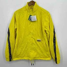 Puma Windbreaker Jacket Men's Size S Yellow Full Zip Avenir Woven Track Top NWT