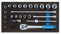"Gedore Werkzeugmodul CT1/3 Steckschl.Satz3/8\""