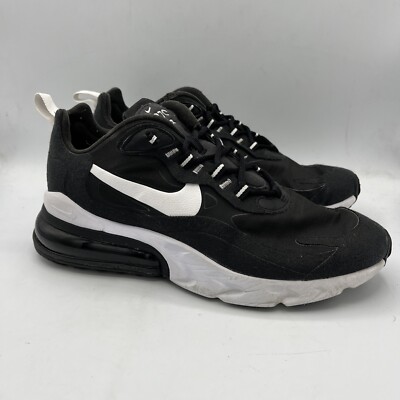Nike Air Max 270 React Running Training Shoes Black White Men Sz 8 CI3866-004