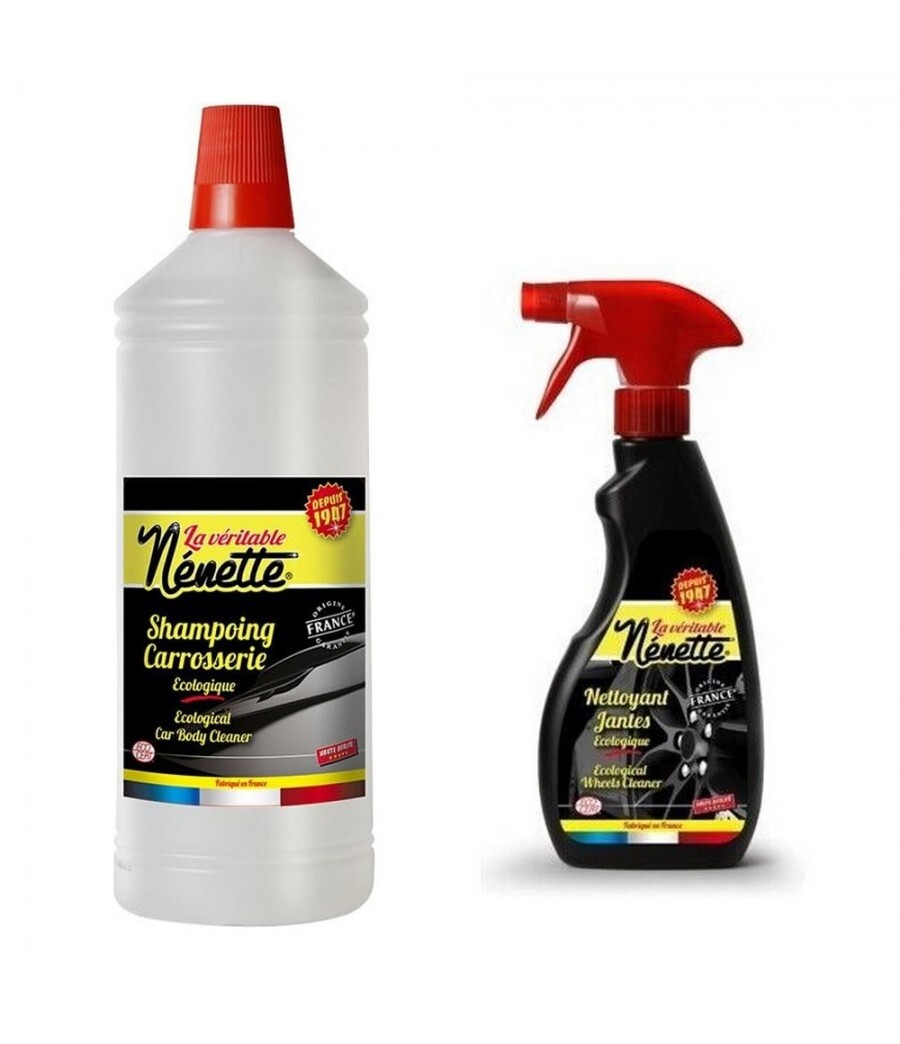 Shampoing Carrosserie et Nettoyant Jantes La Véritable Nenette produit de lavage auto complet