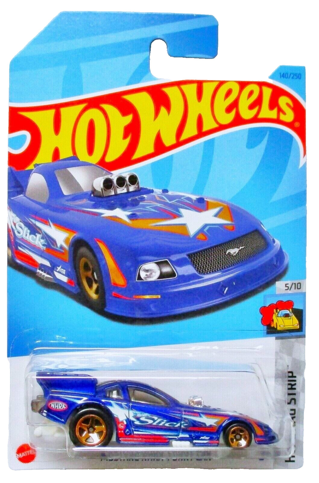 2023 HOT WHEELS MUSTANG NHRA FUNNY CAR BLUE HW DRAG STRIP 5/10