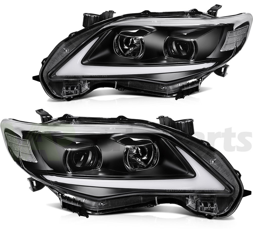 For TOYOTA COROLLA 2011-2013 Front Headlights Assembly Pair Clear Lens Headlamps