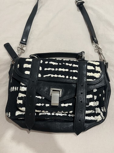 Proenza Schouler PS1 Bag Small Black And White Jacquard - Picture 2 of 12