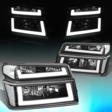 FOR 2004-2012 COLORADO CANYON PAIR LED DRL HEADLIGHT BUMPER LAMPS BLACK/CLEAR