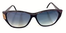 BerDel SFEROFLEX 938 Florallal Sunglasses 1970's Black Pink Gray FRAMES ONLY t11