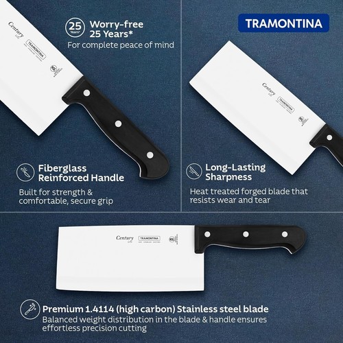 TRAMONTINA Century Stainless Steel Cleaver Knife/ 7" | Meat Knife NSF Certified - Picture 4 of 8