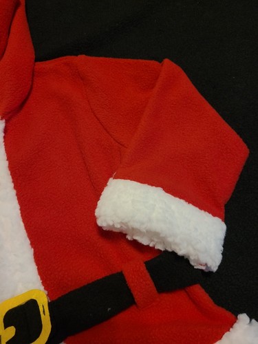 Kids Red Fleece Zip Front Hooded Christmas 🎄 Jacket Sz 1-2 Years-NEW - Picture 4 of 5
