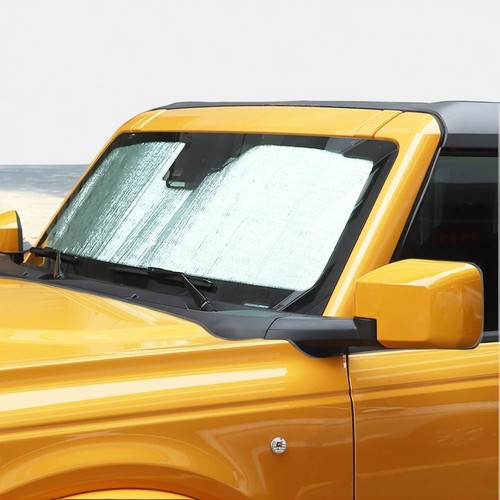 for 2021-2025 Ford Bronco Front Windshield Sunshade Cover Sun Visor Pad Anti UV - Picture 12 of 18