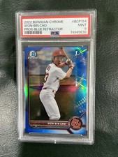 2022 Bowman Chrome Won Bin Cho Blue Refractor #/150 PSA 9
