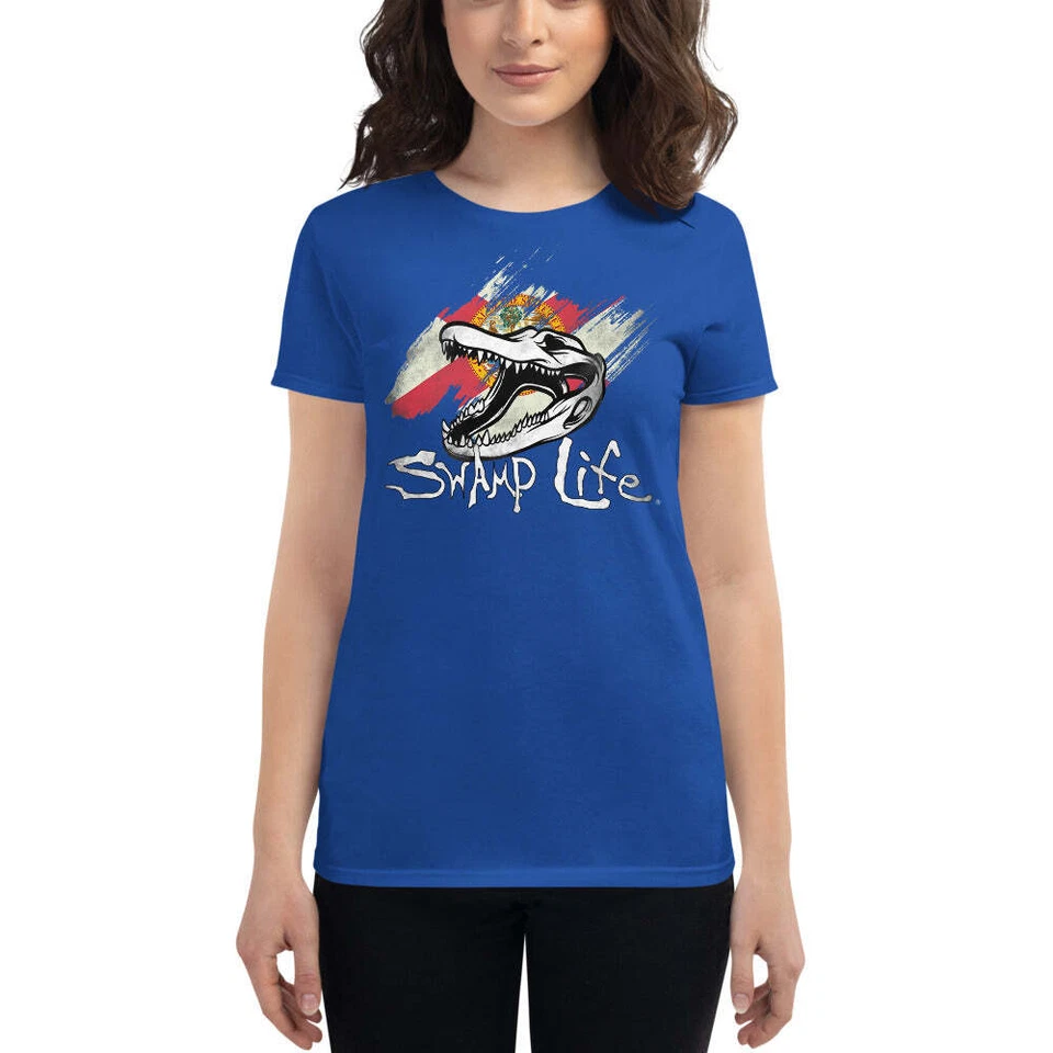 Swamp Life® Florida Gator Florida State Flag Women's short sleeve t-shirt - Image 3 of 4