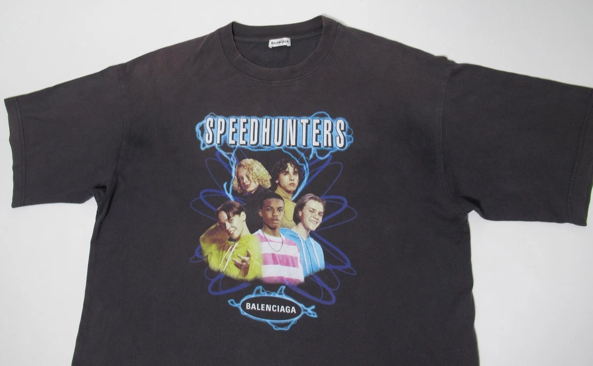 Balenciaga Unisex Speedhunters T Shirt Vintage Black Size L