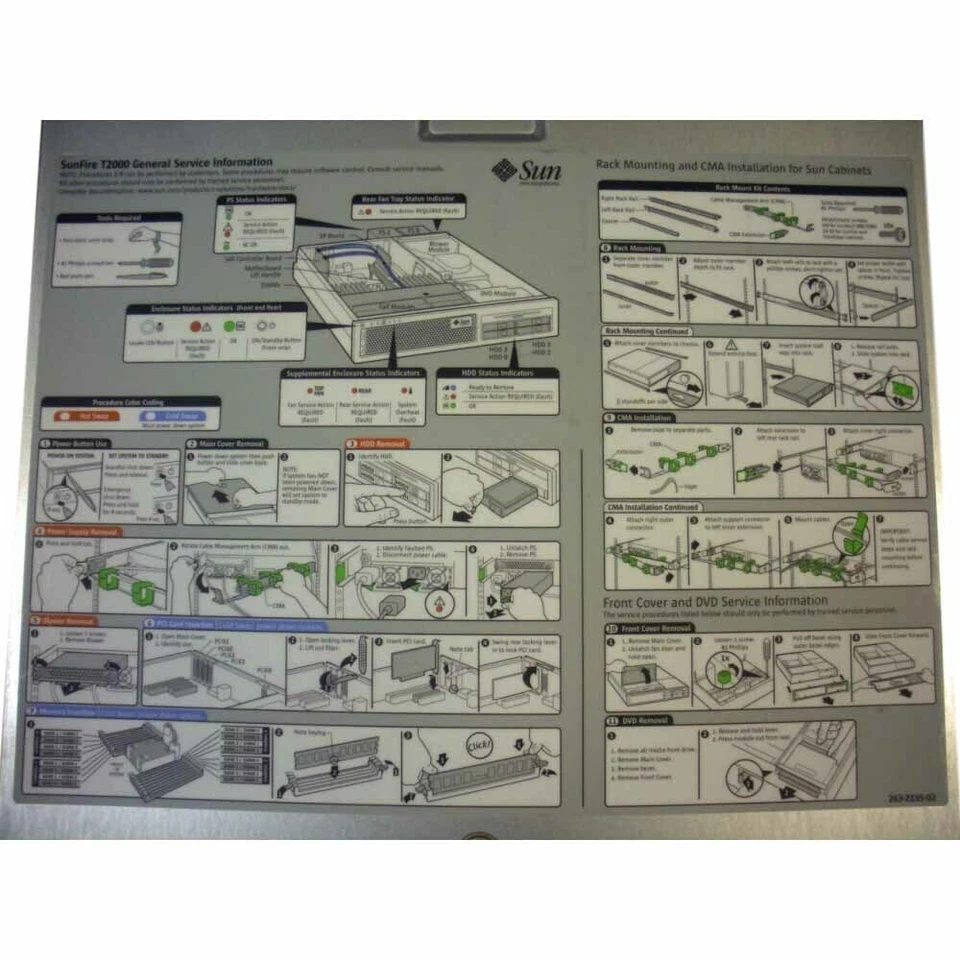 Sun T2000 T20Z108A-08GA2G 8-Core 1.0GHz, 8GB, 2x 73GB, DVD - Image 2 of 3