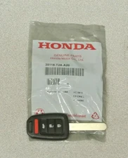 NEW OEM 35118-T2A-A20 Honda Accord & Civic Remote Head Key 4 Button - SEALED