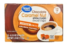 Great Value Chocolate Caramel Nut Medium Roast Coffee K Cups 3.9 oz