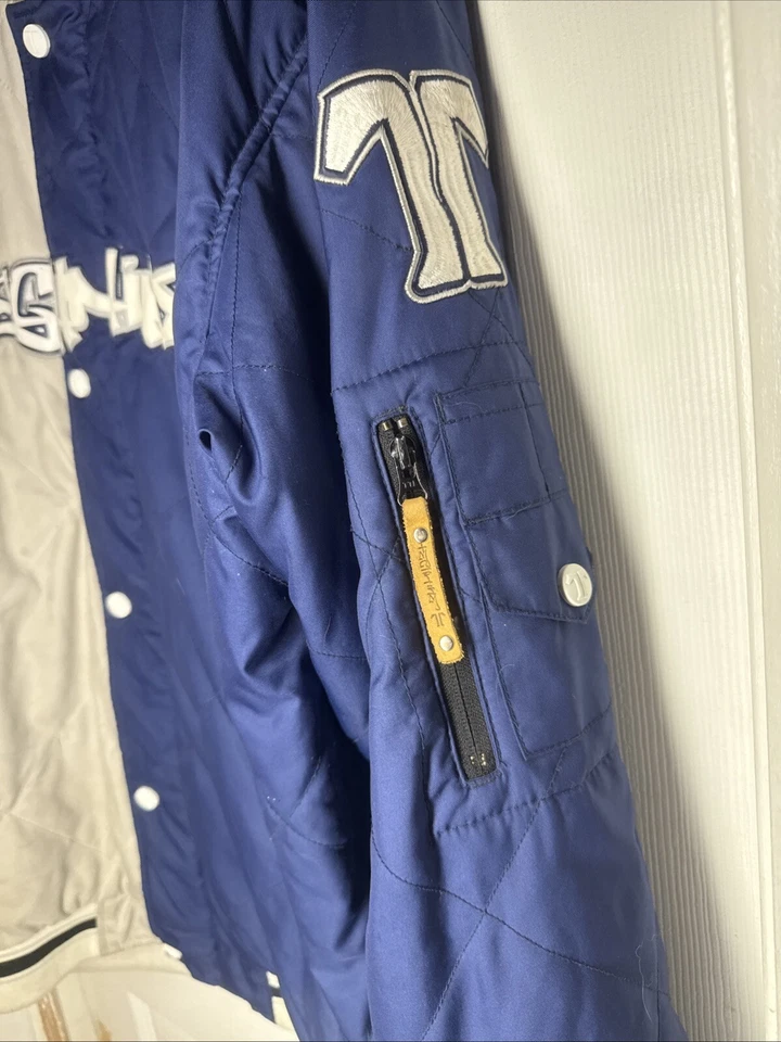 Vintage 2006 Technine 2 Tone Snowboard Jacket Mens Large Blue Gray White RARE - Image 3 of 4