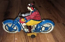 Antique Vintage JML J.M.L. France Tin Toy Push Lithograph Litho Motorcycle Rare