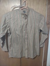 Jos. A. Bank Traveler  s Collection Shirt size Extra Large Long Sleeve Brown