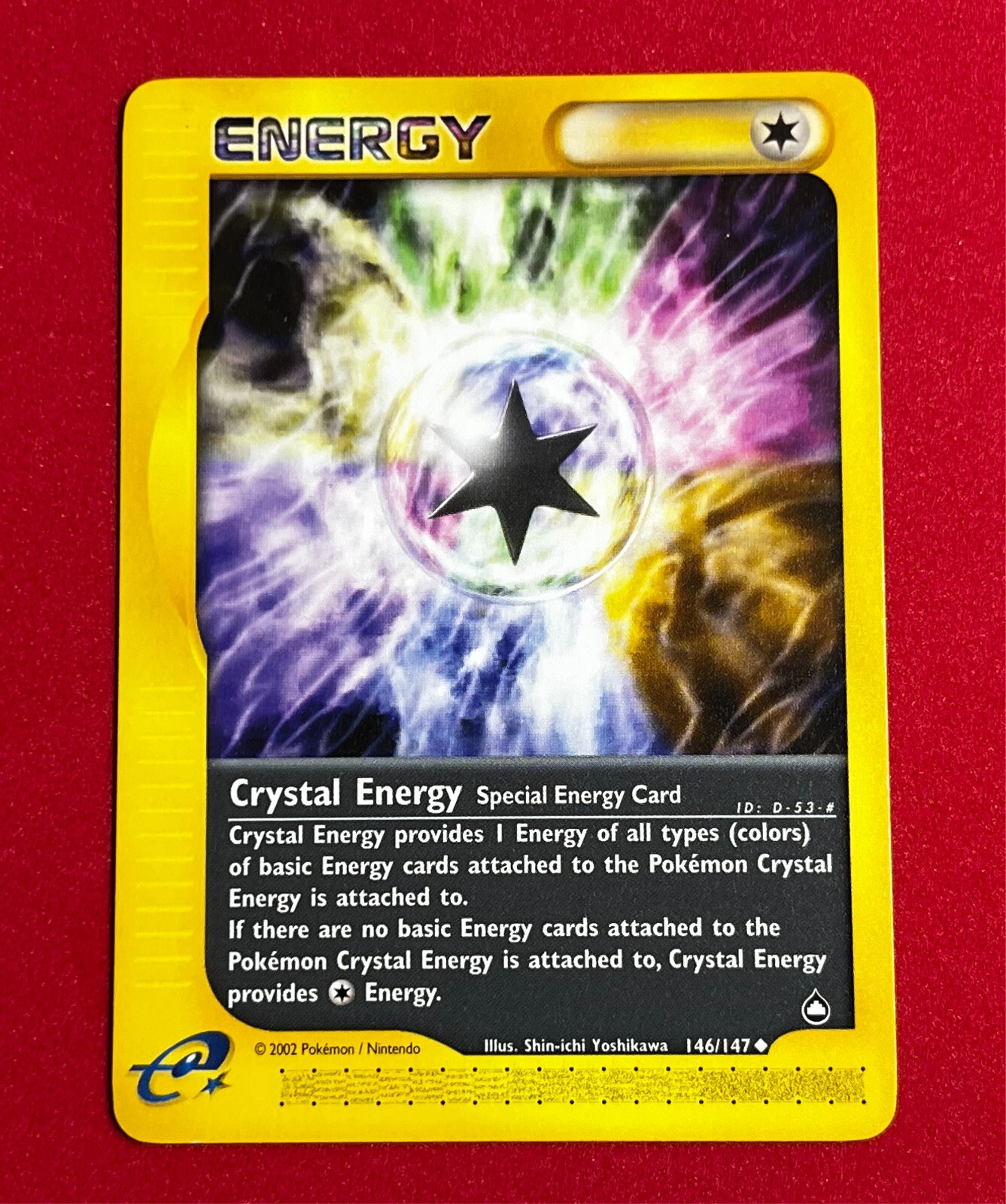 Crystal Energy 146/147 e-Series Aquapolis Non Holo Vintage Pokemon Card