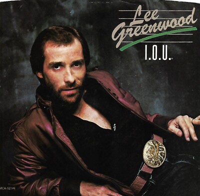 Lee Greenwood, I.O.U. RECORD SLEEVE ONLY 45 VG 1983 MCA