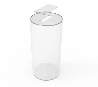 FIXTUREDISPLAYS Eco-Container Sealable Acrylic Clear Aquarrium Terrarium Fish Tank Donation Box