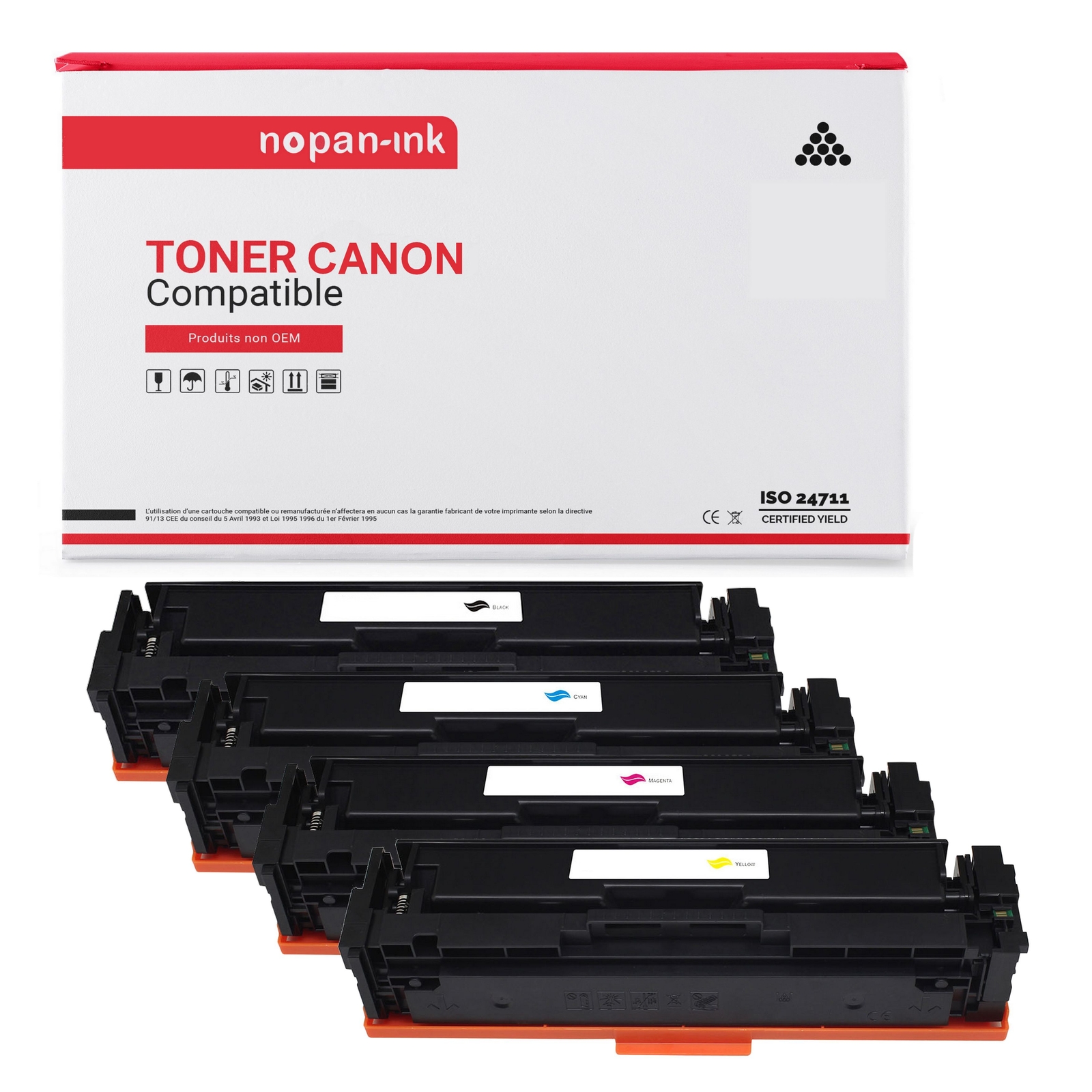 Toner 046 BK C haute précision NOPAN-INK pour des impressions laser nettes sans bavure