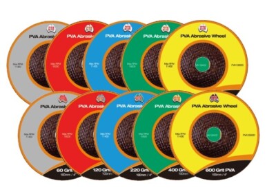 PVA 4'' Abrasive Polishing Wheel Kit for Marble, Travertine and Masonry Materials